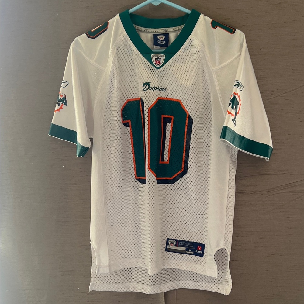 Reebok Dolphins Youth NFL Onfield Pennington Green Jersey size 14/16